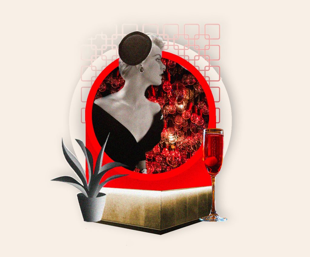 Luxury Marketing Agency - Collage art - Woman in red - DROPSHOT