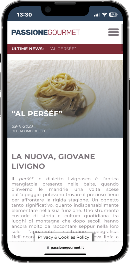 Crafting Digital Presence for Luxury Brands - passione gourmet - DROPSHOT